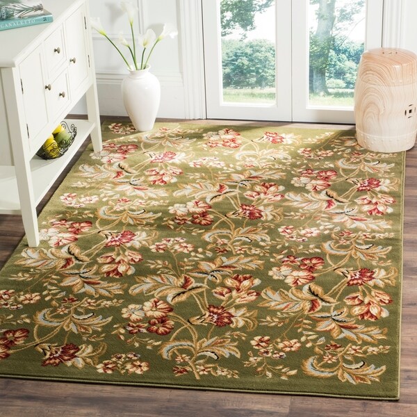 Safavieh Lyndhurst Traditional Floral Sage Runner Rug - 4' x 6'