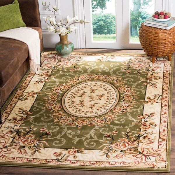 Safavieh Lyndhurst Traditional Oriental Sage/ Ivory Rug - 8'11 x 12'