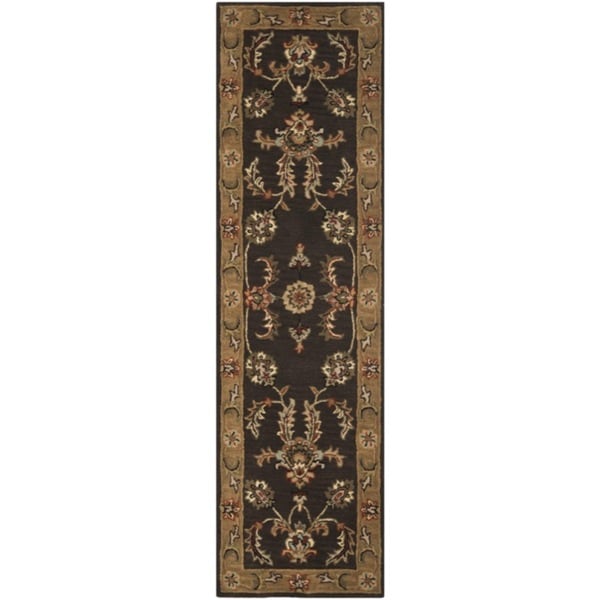 Safavieh Handmade Tabriz Brown/ Beige Wool Rug (2'3 x 8') Safavieh Runner Rugs