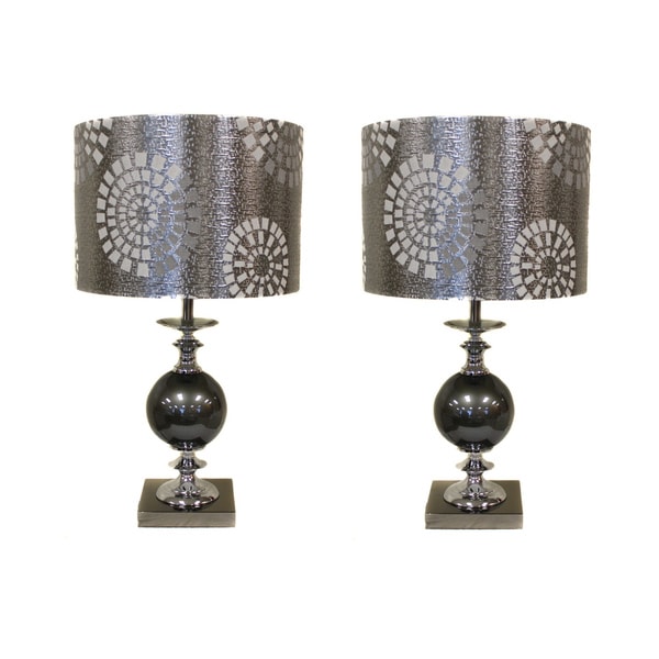 Casa Cortes Malibu Metallic 22 inch Table Lamps (Set of 2)   14715434