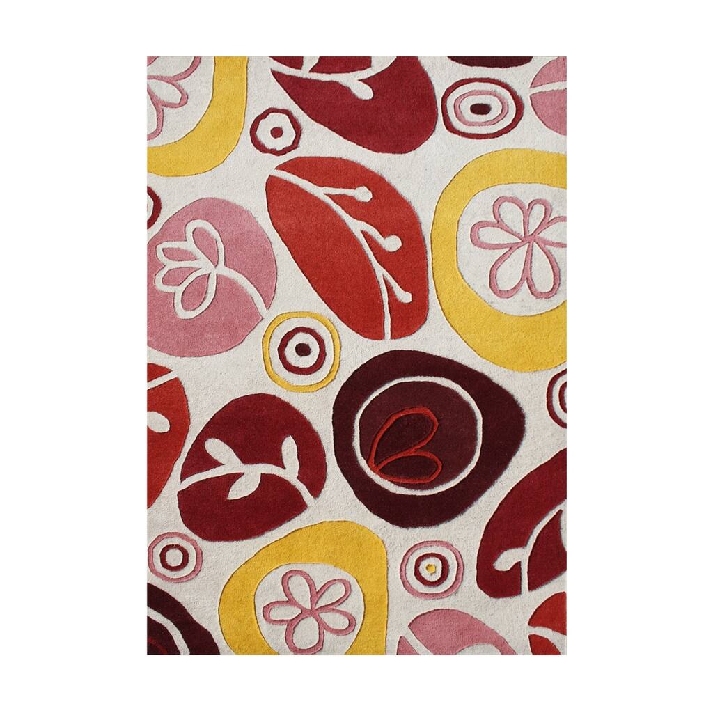 Alliyah Handmade Candy Pink New Zealand Blend Wool Rug - 5' x 8'