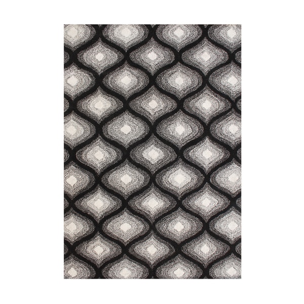 Alliyah Handmade Tufted Black New Zealand Blend Wool Rug (5' x 8') Alliyah Rugs 5x8   6x9 Rugs