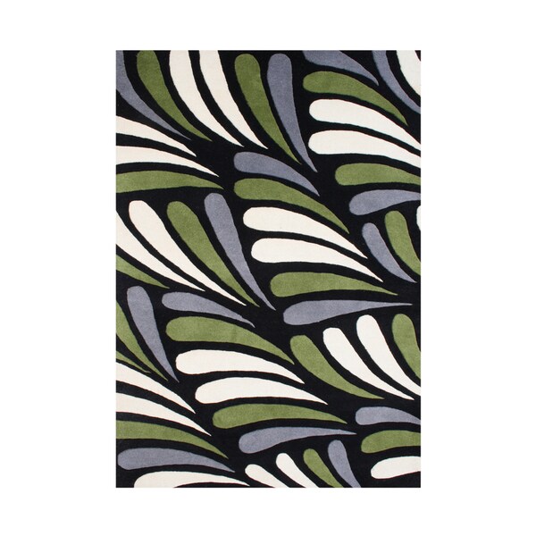 Alliyah Handmade Moss New Zealand Blend Wool Rug (5' x 8') - 5' x 8'