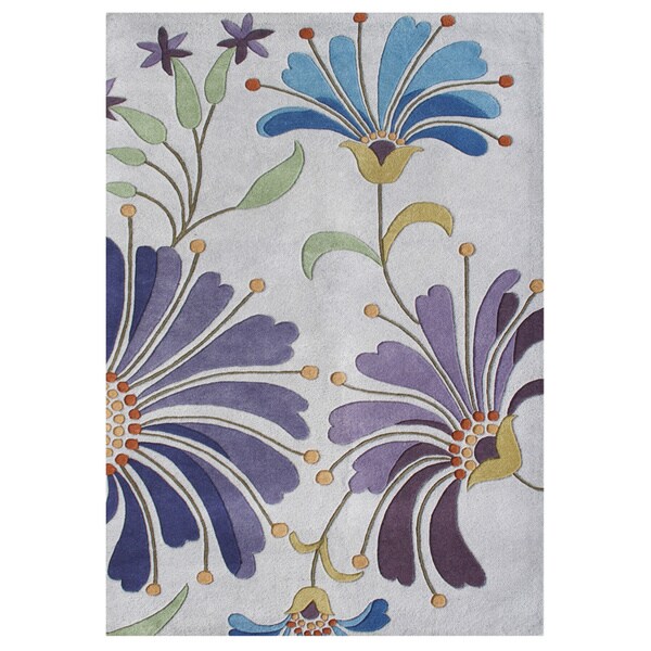 Alliyah Handmade Light Purple New Zealand Blend Wool Rug - 9' x 12'