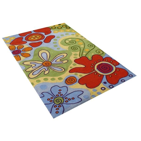 Shop Alliyah Handmade Multicolored New Zealand Blend Wool Rug