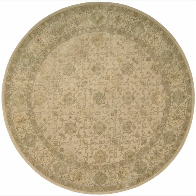 Nourison Hand-tufted Area Rug - 6' Round - Beige - Round