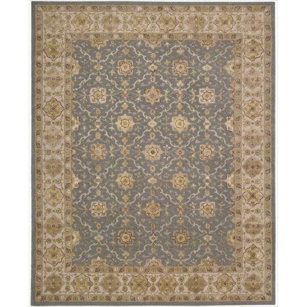 Nourison 3000 Hand-tufted Aqua Rug (8'6 x 11'6)