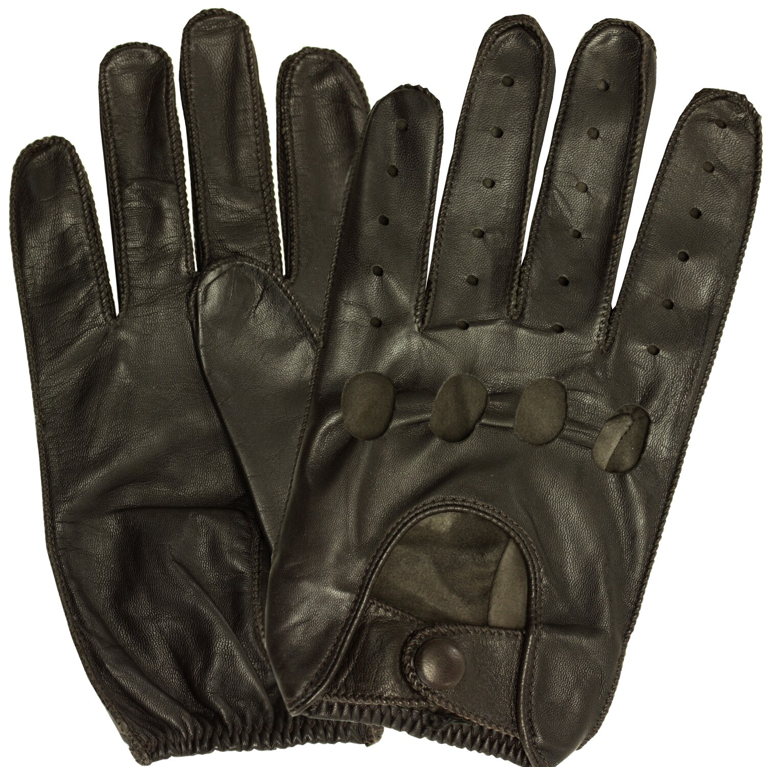 isotoner men's leather driving gloves