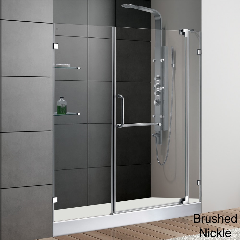 Vigo Clear Glass With White Base Frameless Shower Door