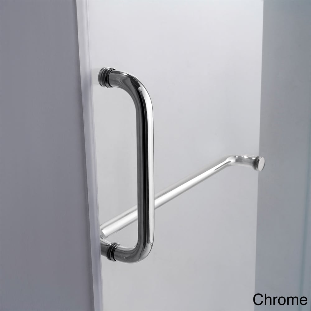 Vigo Clear Glass With White Base Frameless Shower Door