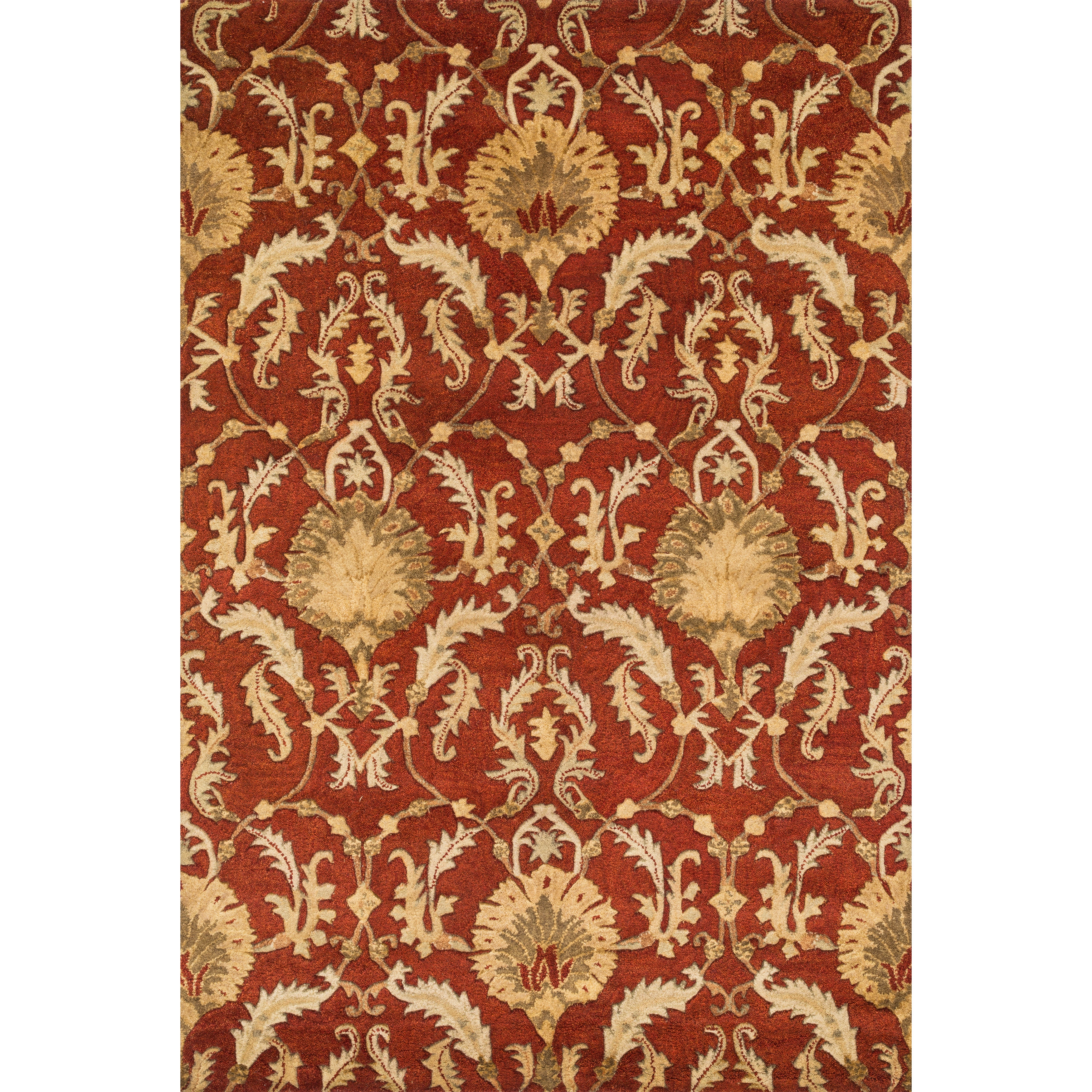 Handtufted Ferring Persimmon Wool Rug (50 X 76)