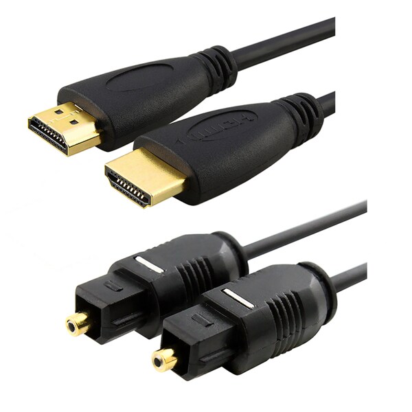 INSTEN 6-foot High-speed HDMI Cable/ TosLink Cable