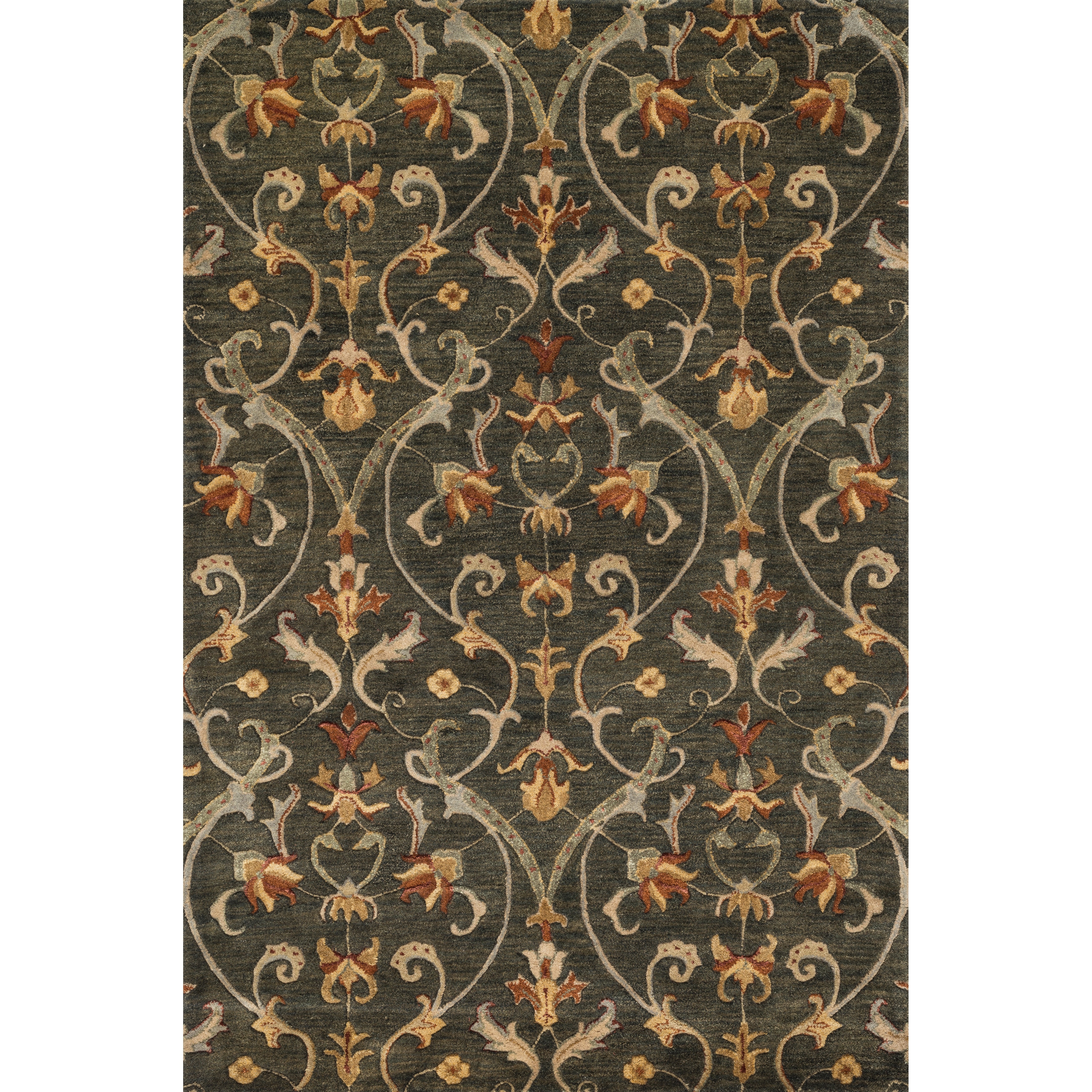 Hand tufted Ferring Charcoal Wool Rug (50 X 76)