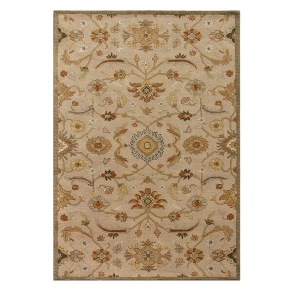 Handtufted Oriental Beige Wool Rug (6' x 9') Overstock 7254035