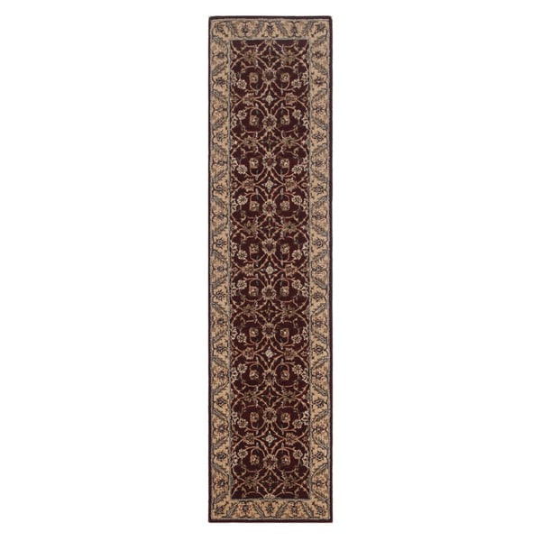 Hand tufted Oriental Plum Wool/ Cotton Rug (3' x 20') JRCPL Runner Rugs