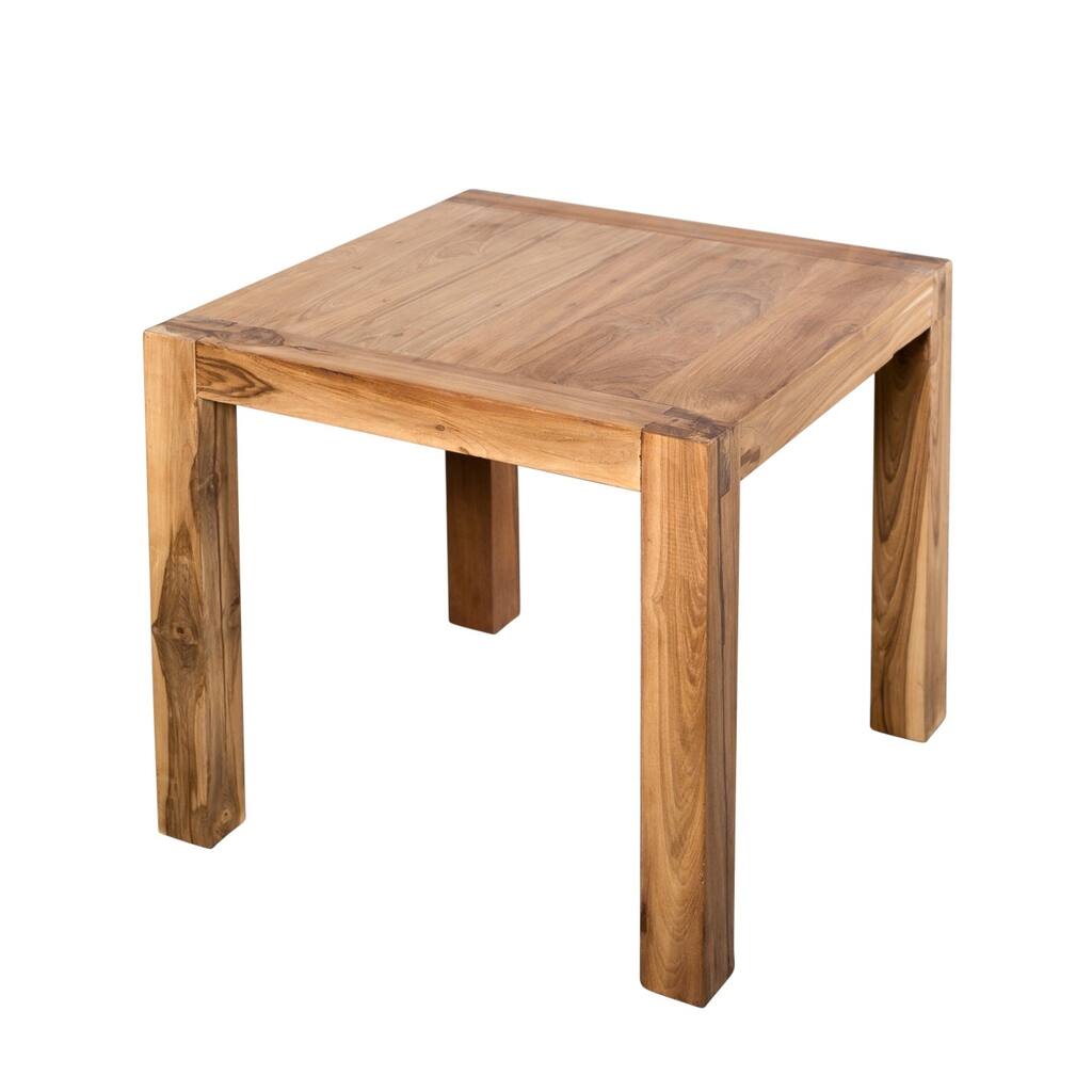 Handmade Simple Teak End Table (India)
