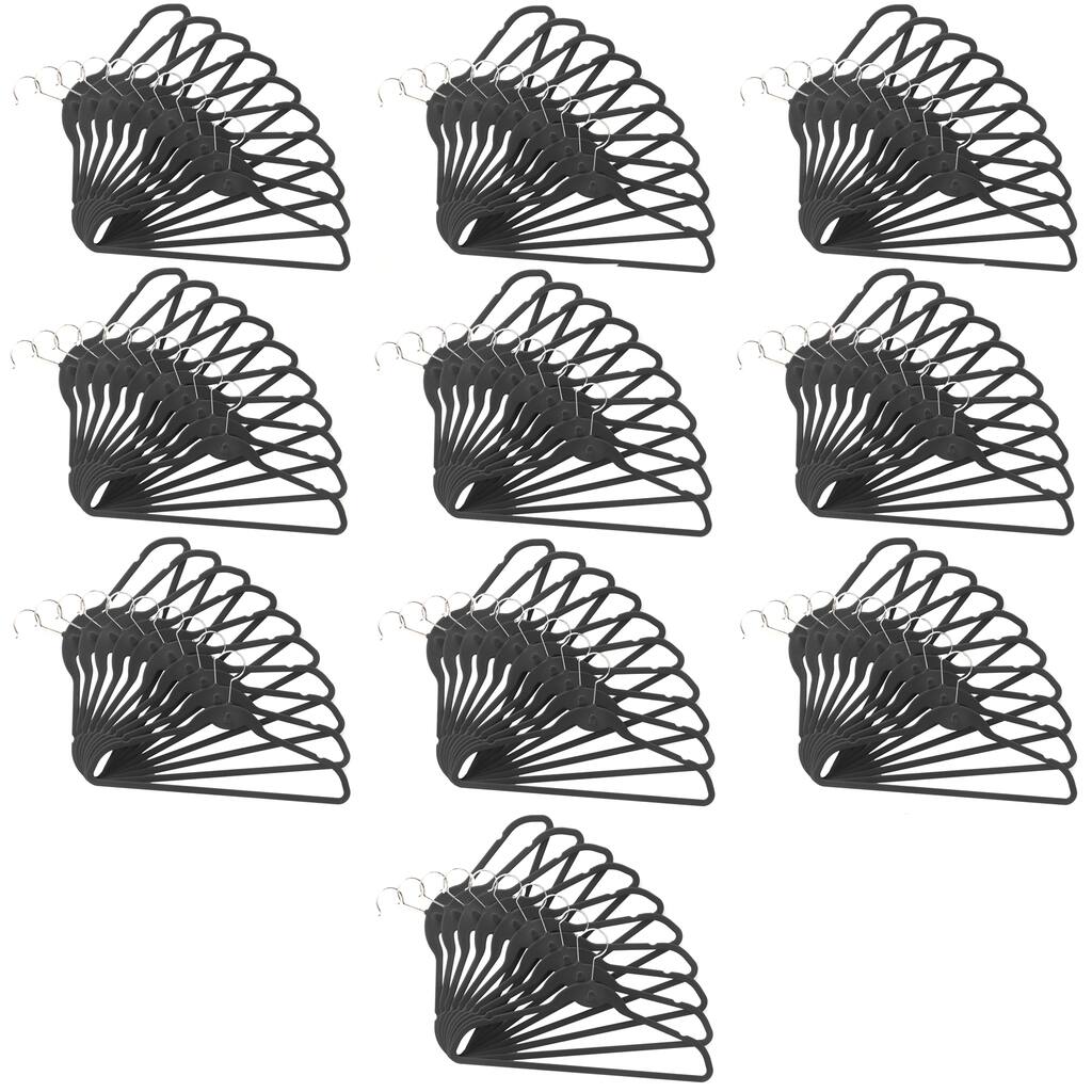 ClutterFREE 100-piece Cascade Black Hanger Set