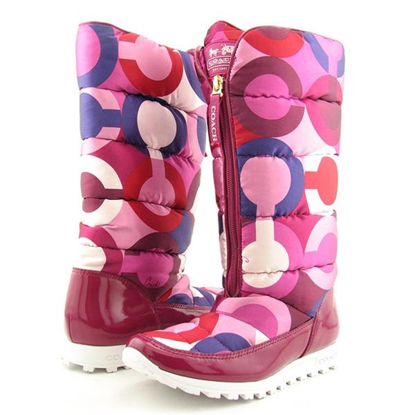 pink coach boots