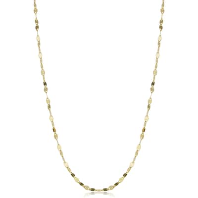 Fremada 14k Yellow Gold 1.9-mm Mirror Flat Link Chain (16-24 inches)