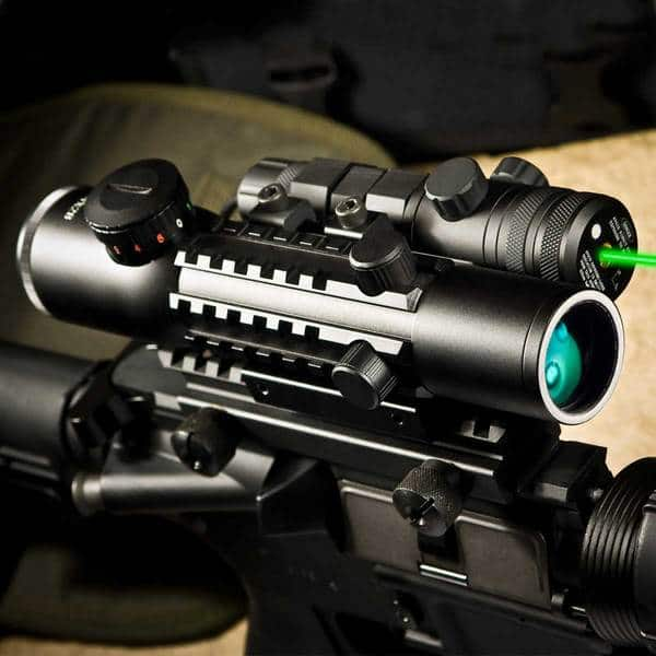 Barska 4x28 Ir Electro Sight Multi Rail And Green Laser Sight Bed Bath And Beyond 7257587