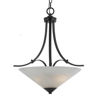 Transitional 3 light Pendant in English Bronze Chandeliers & Pendants