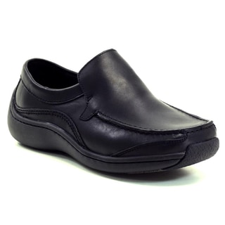 Klogs Men's Black Sierra Slip-on Leather Shoes