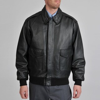 Excelled Men's Leather A-2 Bomber Jacket - Overstock™ Shopping - Big ...