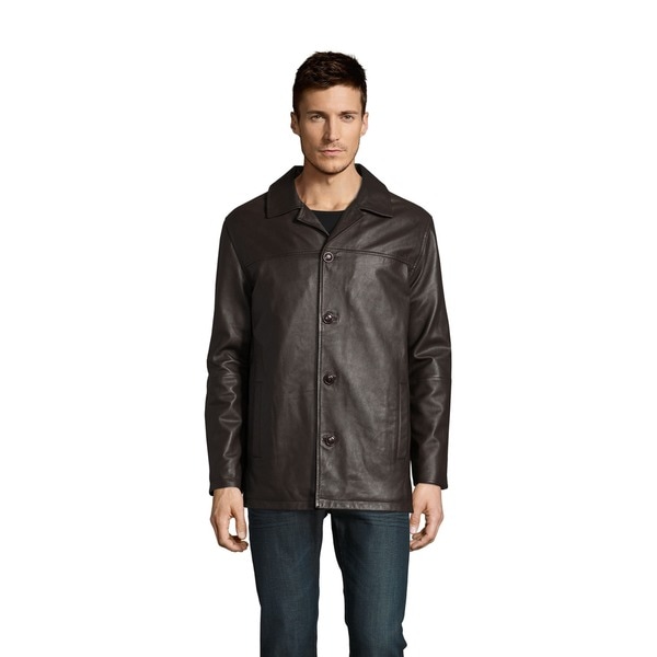 Shop Excelled Men's Lamb Leather Car Coat (Tall Sizes) - Free Shipping ...