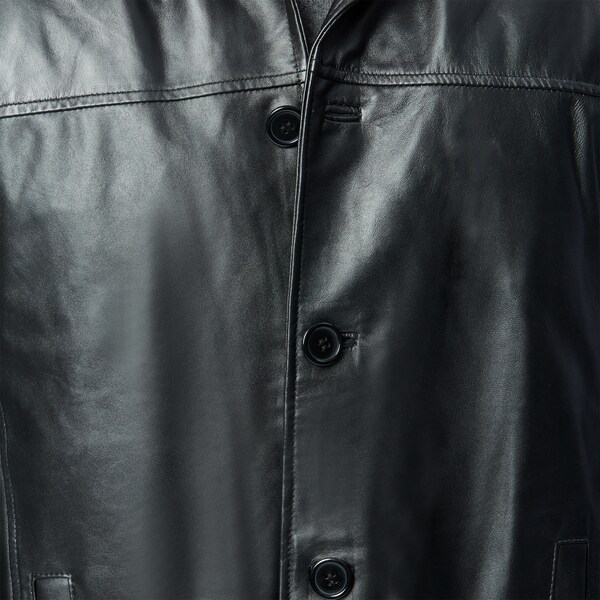 Excelled Men's Lamb Leather Car Coat M Size in Black (As Is Item Excelled Men's Lamb Leather Car Coat M Size in Black (As Is Item