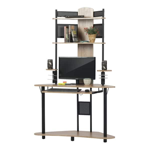 Shop Calico Designs Arch Corner Computer Desk With Hutch Tower