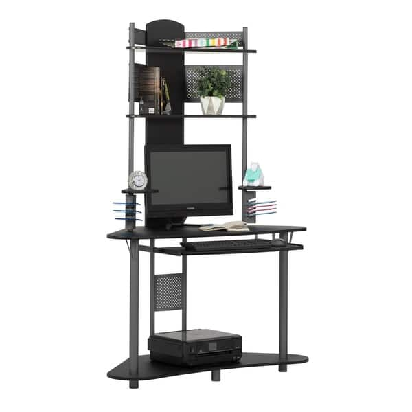 Shop Calico Designs Arch Corner Computer Desk With Hutch Tower