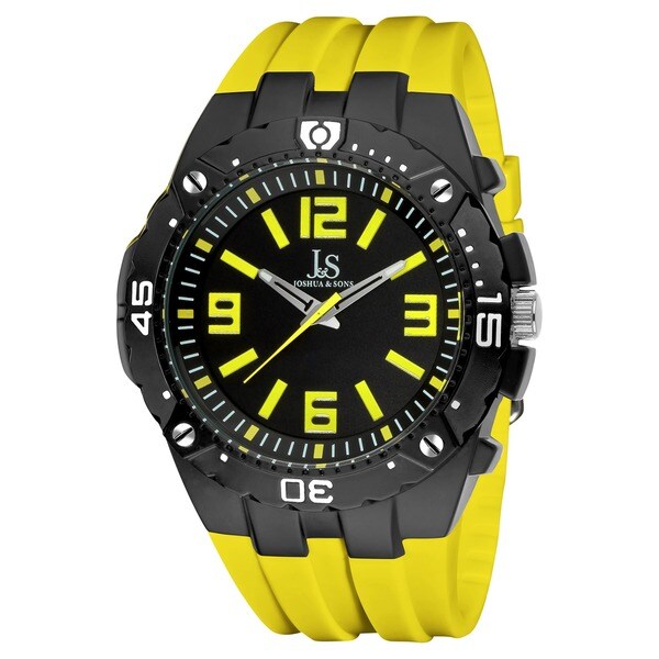 Joshua & Sons Men's Bold Swiss Quartz Chronograph Strap Watch