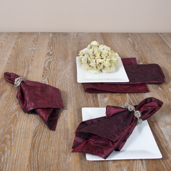 Crushed Burgundy Napkins (Set of 4)   14737146  