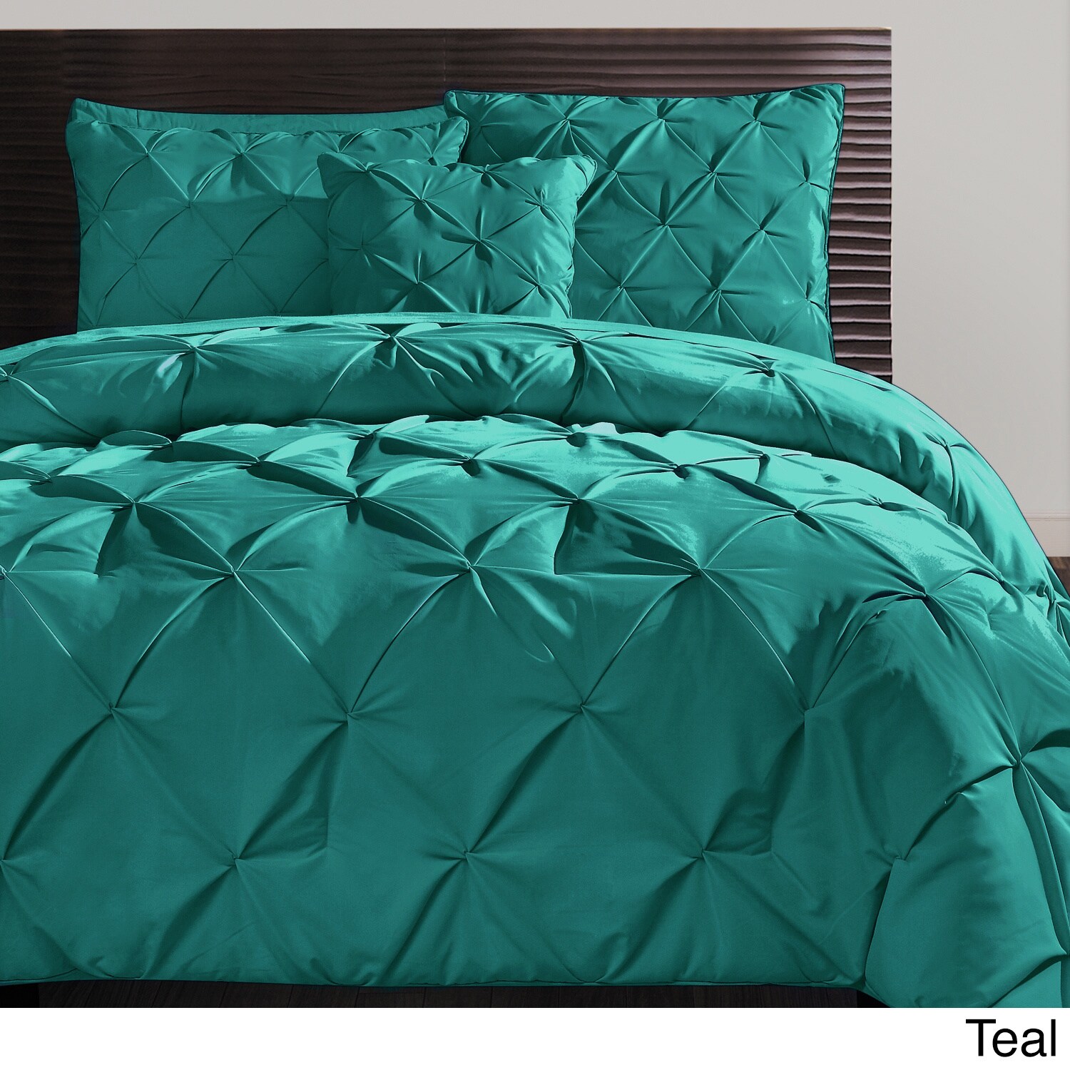 Shop Vcny Carmen Pintuck 4 Piece King Size Comforter Set In Navy