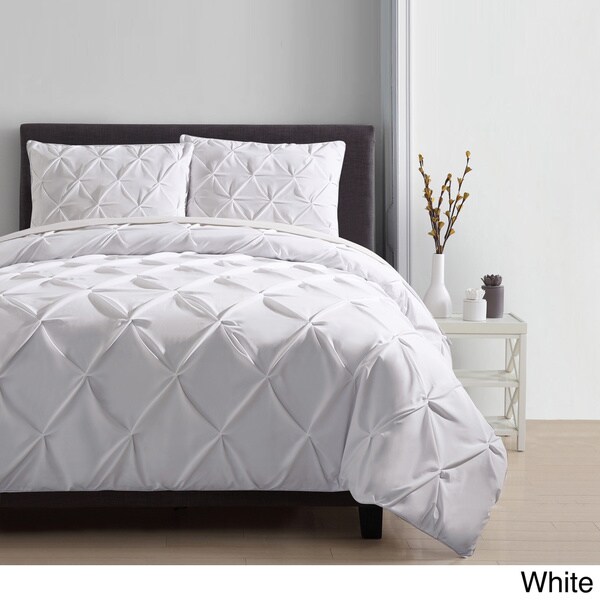 Vcny Home Carmen Pintuck 4 top Piece Comforter Set, Queen