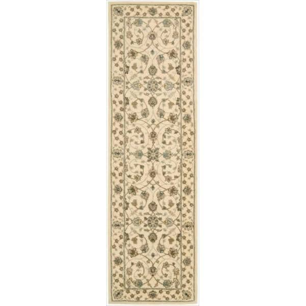 Safavieh Hand hooked Chelsea Tabriz Black/ Ivory Wool Runner (3 x 6)