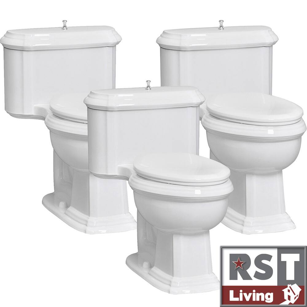 RST Living Vanier One-Piece White Toilet Contractor Set by Icera (Set of 3)