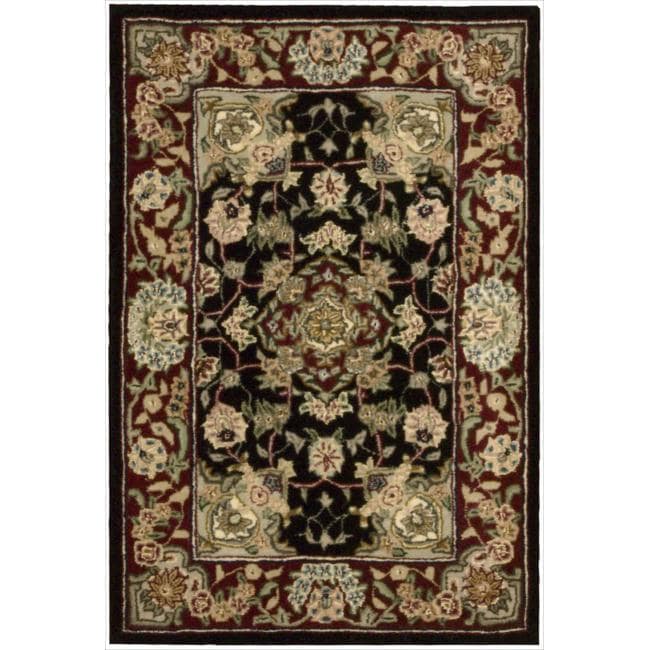 Nourison 2000 Hand tufted Tabriz Black Rug (2 X 3)