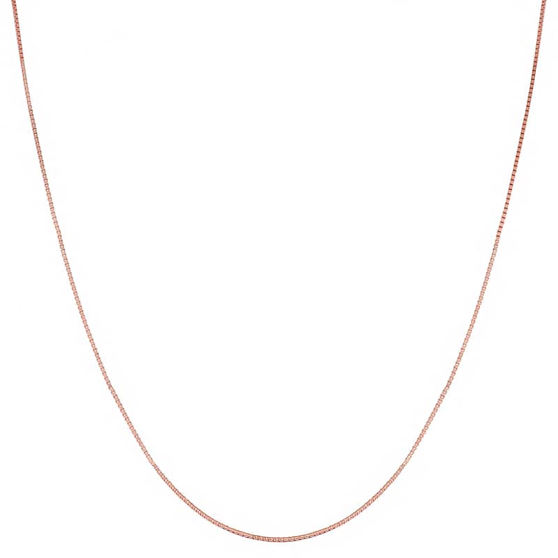 Fremada 14k Rose Gold 16 - 20-inch Box Chain