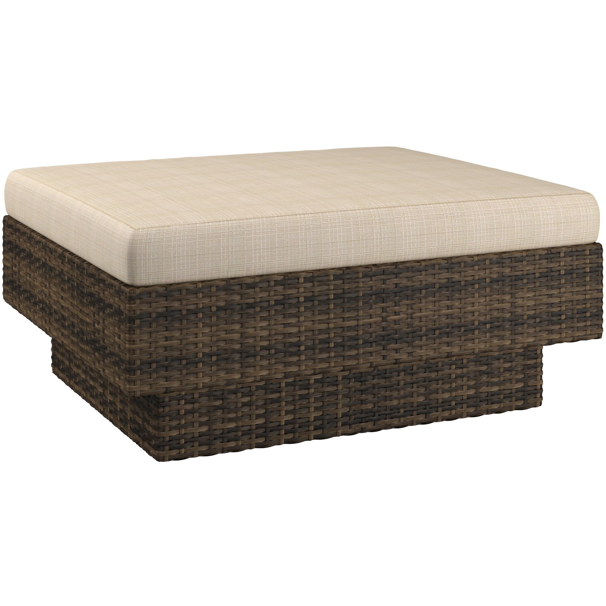 Sonax Saddle Strap Weave Park Terrace Ottoman