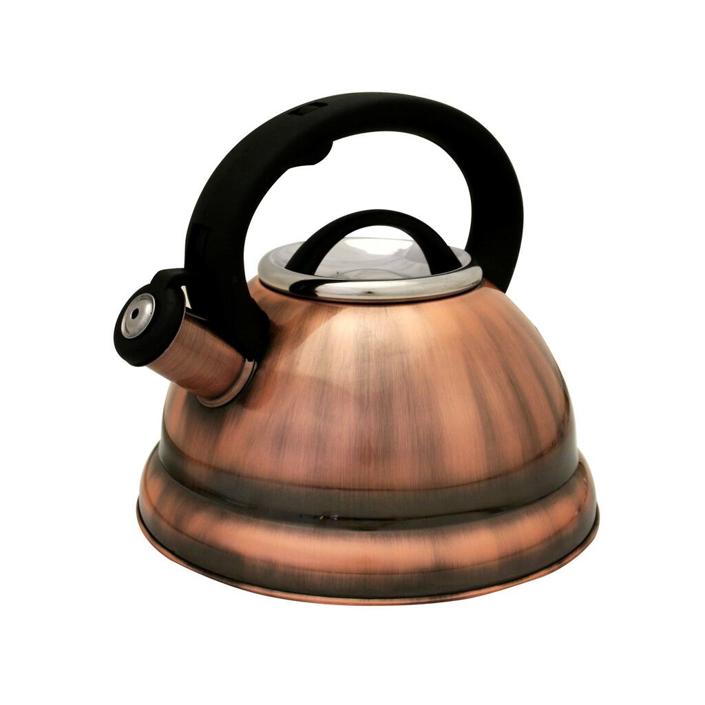 Prime Pacific Copper Finish 2.8-liter (3 Quart) Stainless Steel Tea Kettle