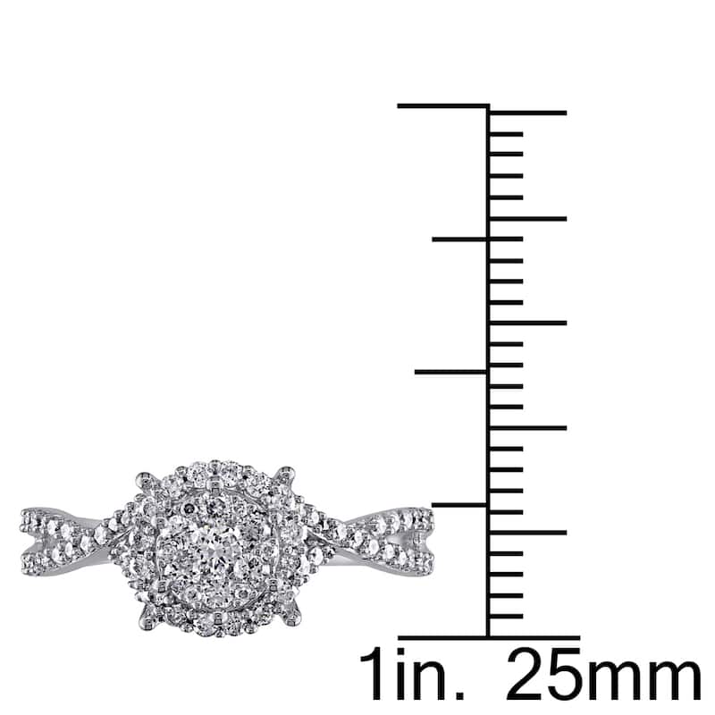 Miadora 1/2 CT Diamond TW Fashion Ring 10k White Gold GH I2;I3