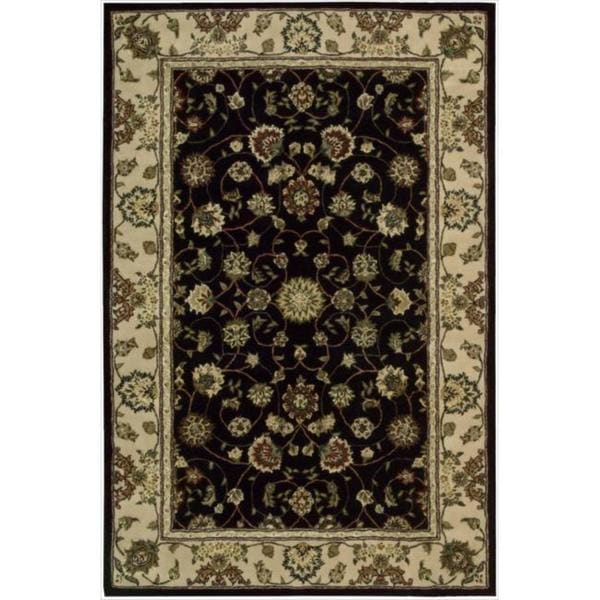 Nourison 2000 Hand tufted Kashan Navy Rug (3'9 x 5'9) Nourison 3x5   4x6 Rugs