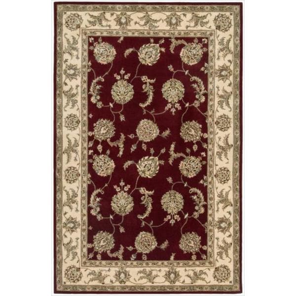 Nourison 2000 Hand tufted Kashan Lacquer Rug (5'6 x 8'6) Nourison 5x8   6x9 Rugs