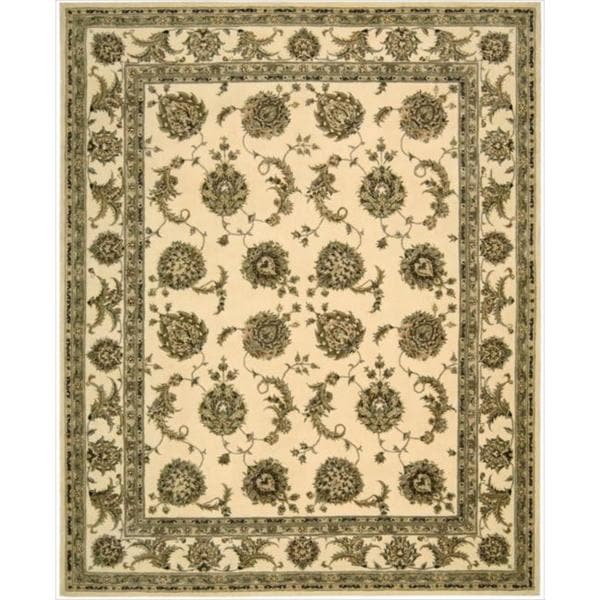 Nourison 2000 Hand tufted Kashan Blue Cloud Rug (79 x 99)