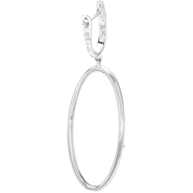 Miadora Sterling Silver 1/10ct TDW Diamond Dangle Earrings