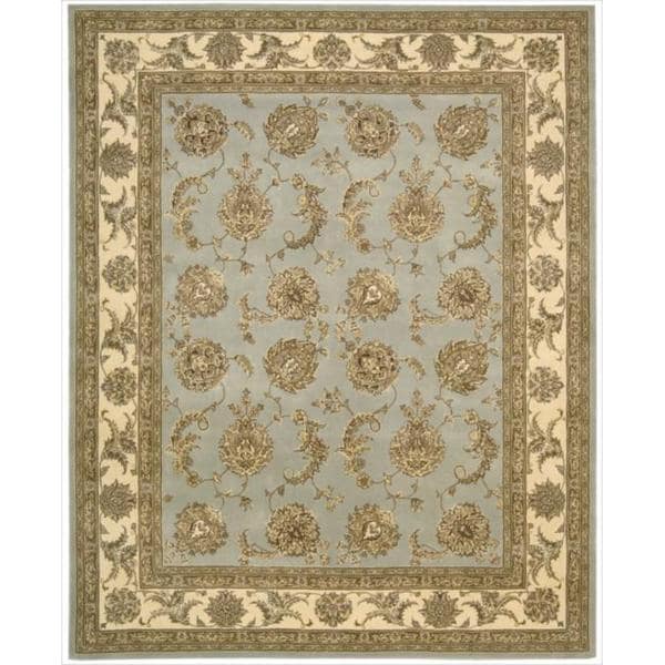 Nourison 2000 Hand tufted Kashan Blue Cloud Rug (8'6 x 11'6) Nourison 7x9   10x14 Rugs