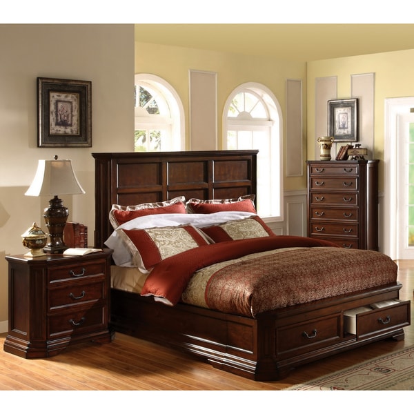 Shop Furniture of America Sherwood 3-piece Queen-size Bed with ...