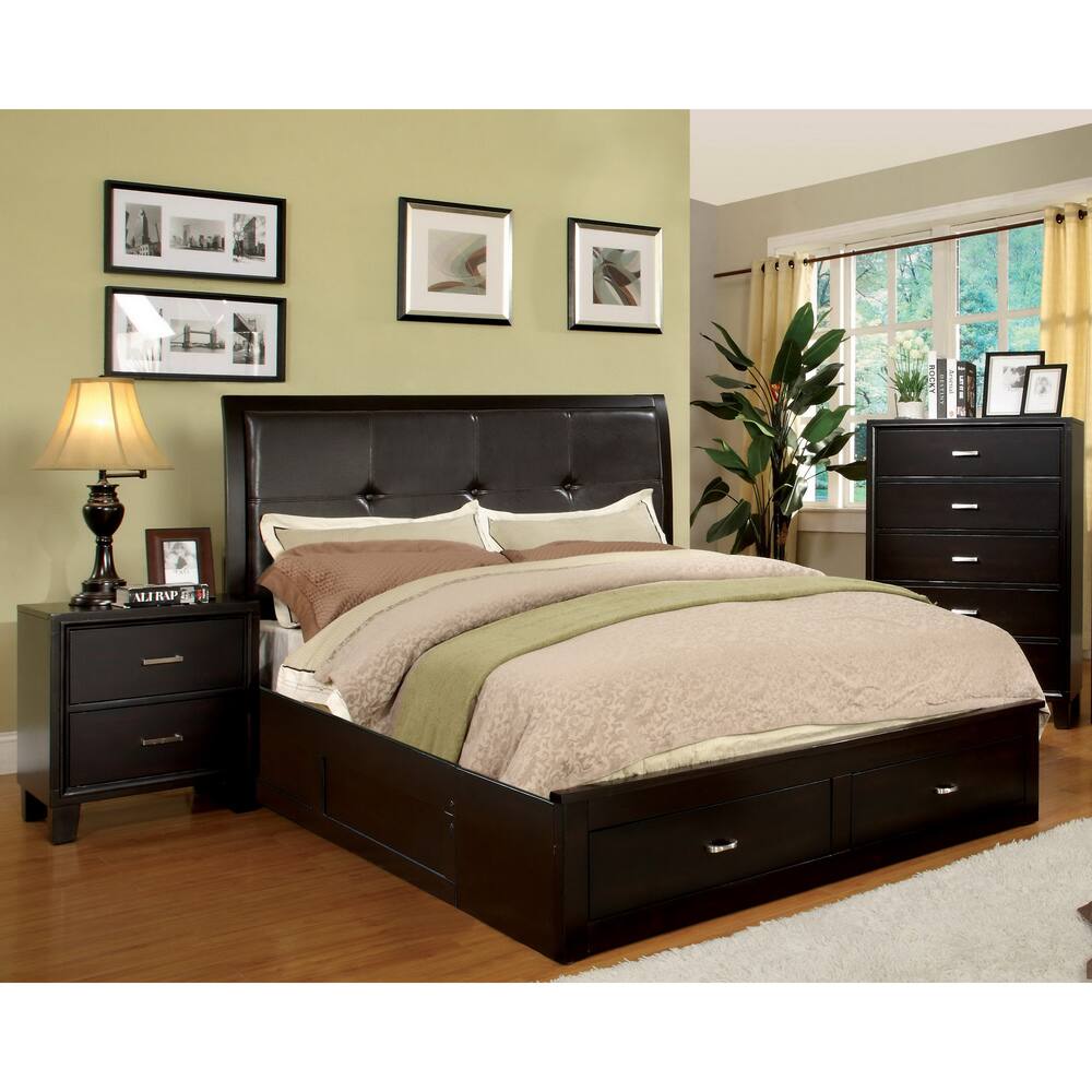Furniture of America Ella Contemporary Brown Queen 3-piece Bedroom Set