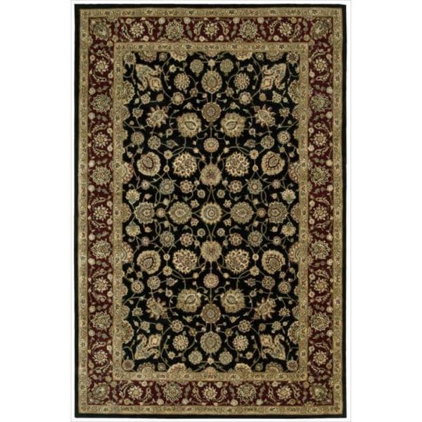 Nourison 2000 Hand tufted Burgundy Tabriz Rug (56 x 86)